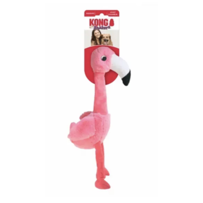 Kong Shakers Honkers Flamingo іграшка для собак S 32 см - рожевий